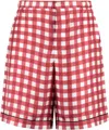 Prada Stylish Vichy Trousers For Men In Biancoroso