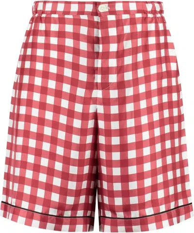 PRADA MEN'S TWILL VICHY PANTALONE
