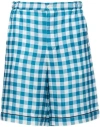 Prada Silk Bermudas In Biancoturq