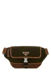 Prada Men Two-tone Re-nylon And Suede Belt Bag