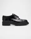 Prada Tyrone Brogue Cap Toe Derby In Nero