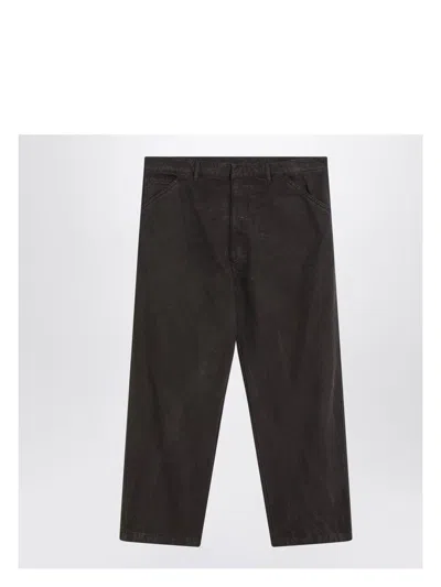 PRADA MEN'S VINTAGE-EFFECT COTTON TROUSERS