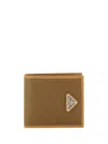 Prada Cork Brown Calf Leather Wallet In Multicolor
