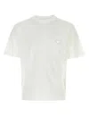 Prada Re-nylon Triangle-logo T-shirt In White