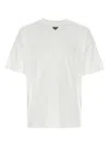 Prada White Triangle Logo T-shirt In White