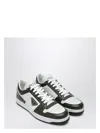 Prada Leather Sneakers Downtown Two-tone In Black