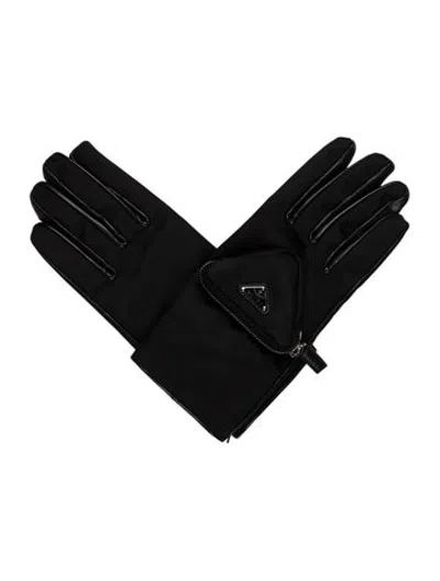 Pre-owned Prada Men's Winter Gloves In Black