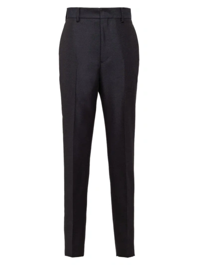 Prada Men's Wool And Mohair Pants In Navy