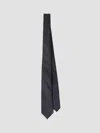 Prada Wool And Silk Tie In Gray