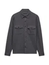 Prada Patch-pocket Button Shirt In Gray
