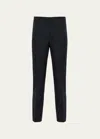 Prada Wool Stretch Pant With Pockets And Loops In Bleu