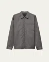 Prada Gray Overshirt With Zip In Gray