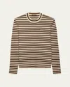 Prada Superfine Wool Striped Crew-neck Sweater In Multi