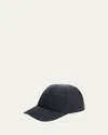 Prada Men's Wool Logo Baseball Hat In Antracite