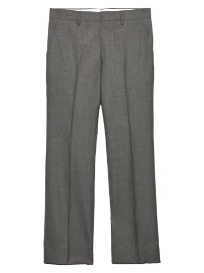 Prada Men's Wool Pants In Gray