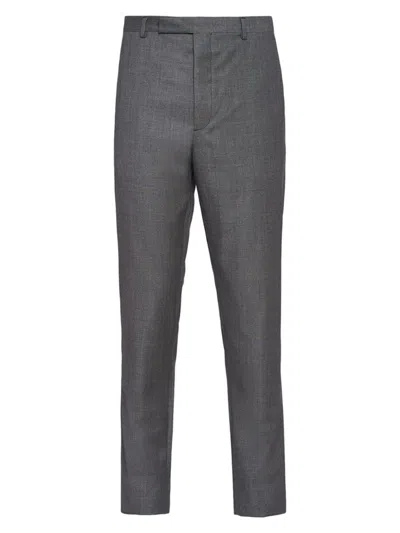 Prada Men's Wool Pants In Grey