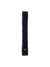 Prada Triangle-logo Wool Scarf In Blue