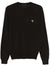 Prada Logo-print Cashmere Sweatshirt In Black