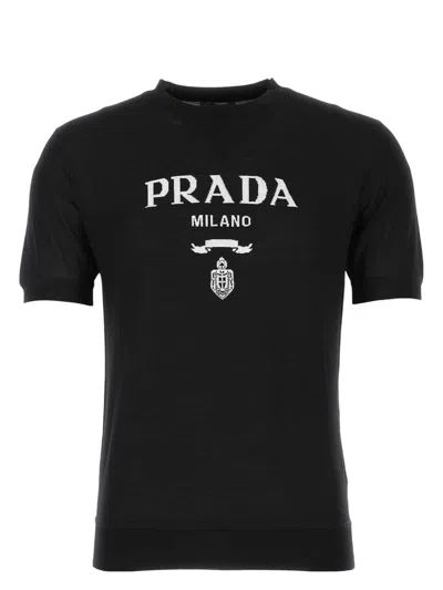 PRADA MEN'S WOOL T-SHIRT