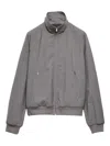 Prada Wool Bomber Jacket - Men's - Wool In Gray