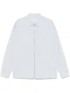 Prada White Shirt With Full Zip Closure And Chest Pocket In White