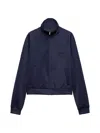 Prada Technical Jersey Full-zip Track Jacket In Blue