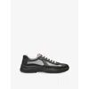 Prada Round Head Lacing Casual Shoes In Black