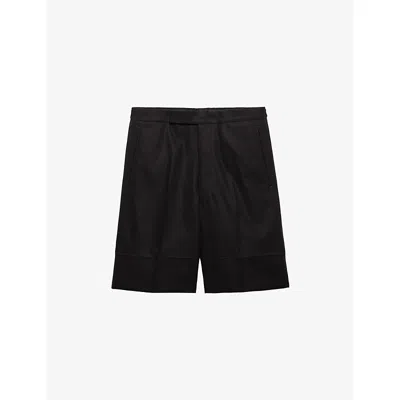 Prada Mens Black Cotton Bermuda Shorts