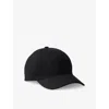 Prada Mens Black Drill Logo-embroidered Cotton-canvas Baseball Cap Xl
