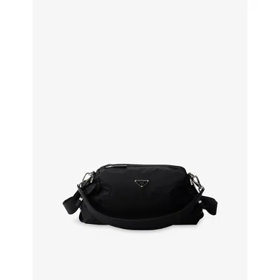 Prada Mens Black Explore Re-nylon Woven Belt Bag