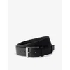 Prada Men's Adjustable Leather Belt In Black