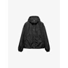 Prada Mens Black Hooded Re-nylon Jacket Xl In Multi