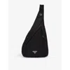 Prada Mens Black Hybrid Re-nylon And Leather Backpack In Black