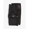 Prada Nylon And Leather Gloves In Black