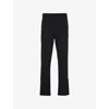 Prada Mens Black Logo-embellished Stretch-woven Trousers In Black