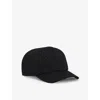 PRADA PRADA MENS BLACK LOGO-EMBROIDERED WOVEN BASEBALL CAP