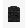 PRADA LOGO-PRINT QUILTED-PATTERN RE-NYLON VEST