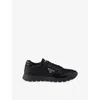 Prada Mens Black Prax 2.0 Re-nylon Shell And Leather Trainers Eur 41.5 / 7.5 Uk In Black