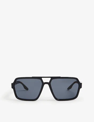 Prada Ps01xs Square-frame Acetate Sunglasses In Black
