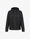 Prada Triangle Logo Zip-up Jacket In Black