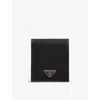 Prada Bi-fold Logo Re-nylon Wallet In Black