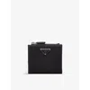 Prada Mens Black Re-nylon Small Nylon And Leather Wallet In Black