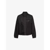 Prada Zip-up Overshirt With Triangle-logo In Black