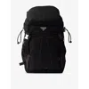 Prada Speedrock Rucksack Aus Re-nylon Und Leder In Black
