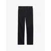 Prada Mens Black Straight-leg Regular Denim Jeans In Black