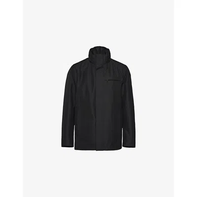 Prada Mens Black Technical High-neck Blouson Woven Jacket