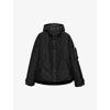 Prada Zip-up Hooded Down Jacket In Black