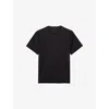 Prada Mens Black Brand-plaque Oversized-fit Recycled-polyester T-shirt In Black