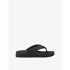 Prada Soft Cage Thong Sandals Rubber Sole In Black