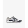 Prada Americas Cup Original Lace-up Sneakers In Blue